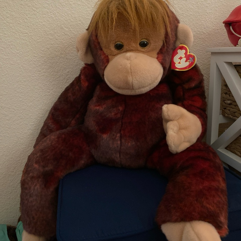 TY orangutang. Her name is Schweeheart. Full size original beanie baby.